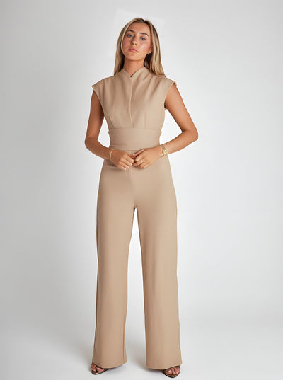 Jennifer - Insnörad Midja Ärmlös Jumpsuit